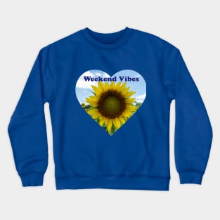 Weekend Vibes Sunflower Crewneck Sweatshirt